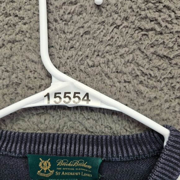 Brooks Brother St Andrew Links Sweater Men Size Large‎ Blue Pink Argyle - Picture 9 of 9